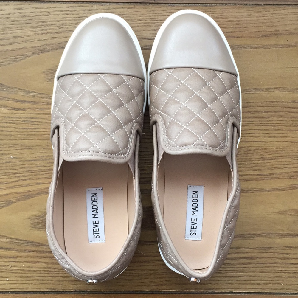 Steve Madden quilted slip ons